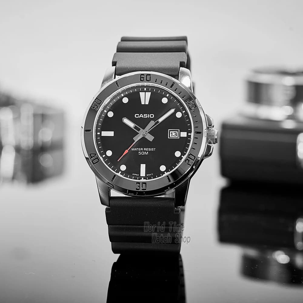 Casio watch for men business fashion resin strap atmospheric waterproof  MTP-VD01-1E - 2