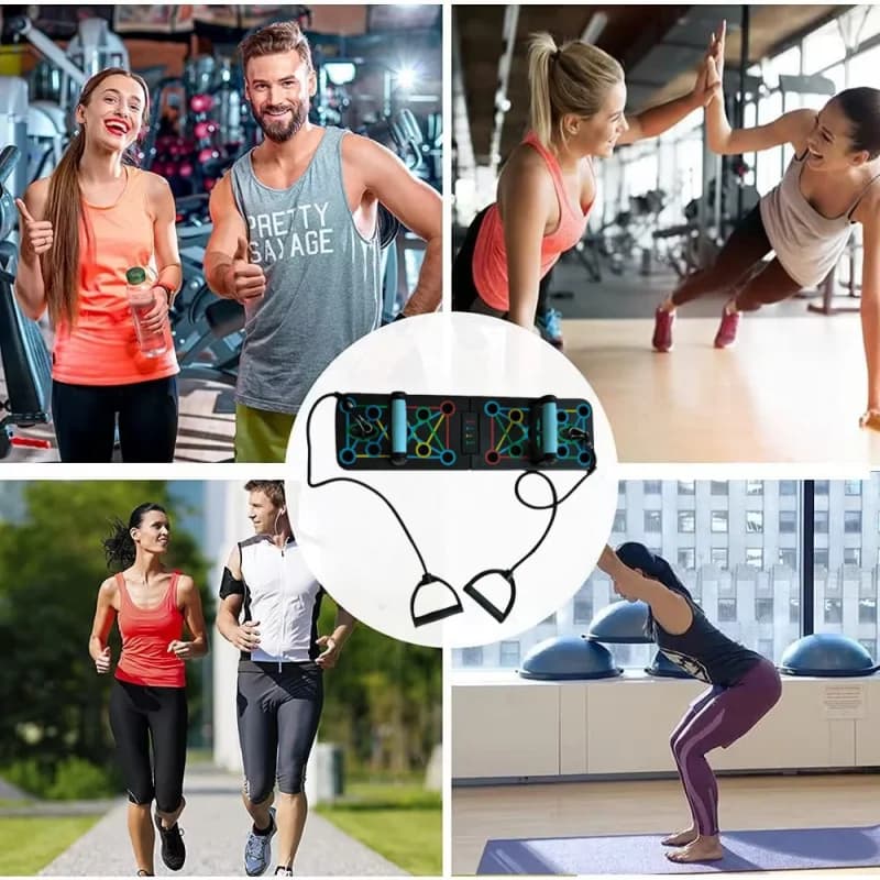 Prone board set, foldable prone board, portable multi-functional prone pole, home and gym equipment, chest muscle trainer - 5