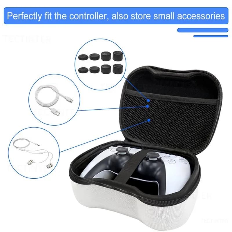 حقيبة حمل وتخزين محمولة لأجهزة PS5 وPS4 وPS3/Xbox Series، حقيبة واقية من EVA لأكسسوارات Nintendo Switch Pro - 4