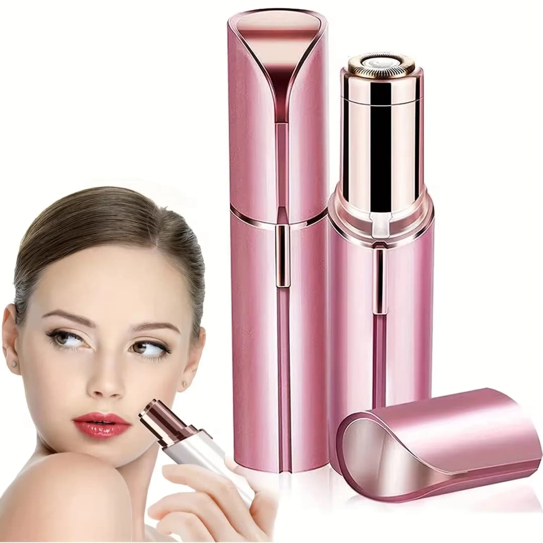 1-Pack Women Electric Lipstick Shaped Portable Trimmer Painless Effective Facial Hair Removal for Shaving Beauty Shaver Tool