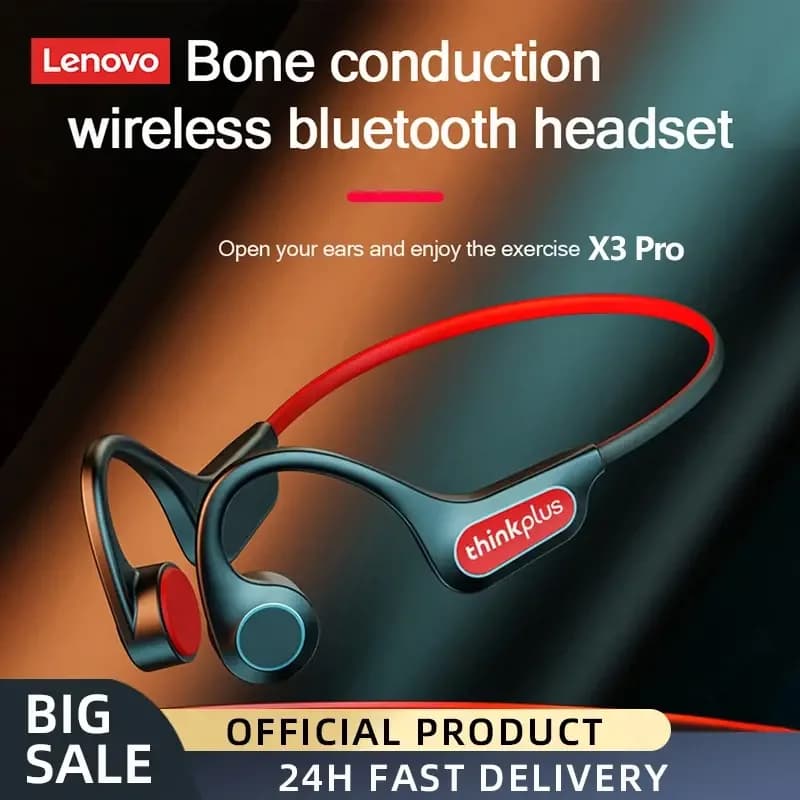 Choice Lenovo X3 Pro TWS Bluetooth V5.3 Wireless Bone Conduction Earphone IP56 Waterproof Earbuds Music Sports Headset For Run - 3