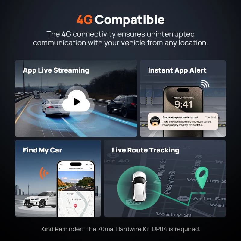 كاميرا سيارة 70mai Dash Cam 4K Omni X800 إصدار عالمي IMX678 رؤية كاملة 360° سوبر كاباسيتور مدمج GPS ADAS مراقبة وقوف السيارات 24 ساعة - 2