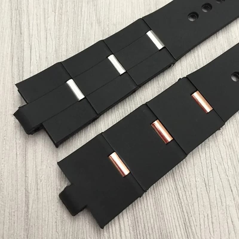 For Bulgari  Rubber Watch Strap with Convex Interface Men's and Women's Soft and Comfortable Watch Accessories 22x8mm 24x8mm - 6