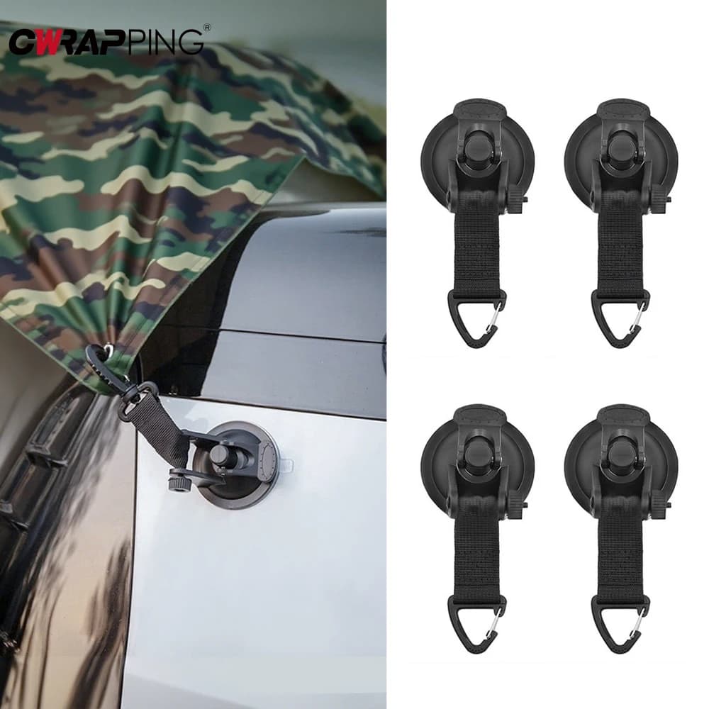 Car Tent Suction Cup Buckle Side Awning Anchors Outdoor Camping Tent Suckers Anchor Securing Hook for RV Van Camping Accessory - 4