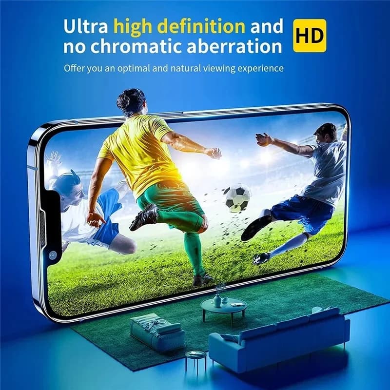 1-5 قطع زجاج مقوى لـ آيفون 16 15 14 13 12 11 برو ماكس واقي شاشة لـ آيفون 7 8 SE X XS XR فيلم زجاج حماية - 6