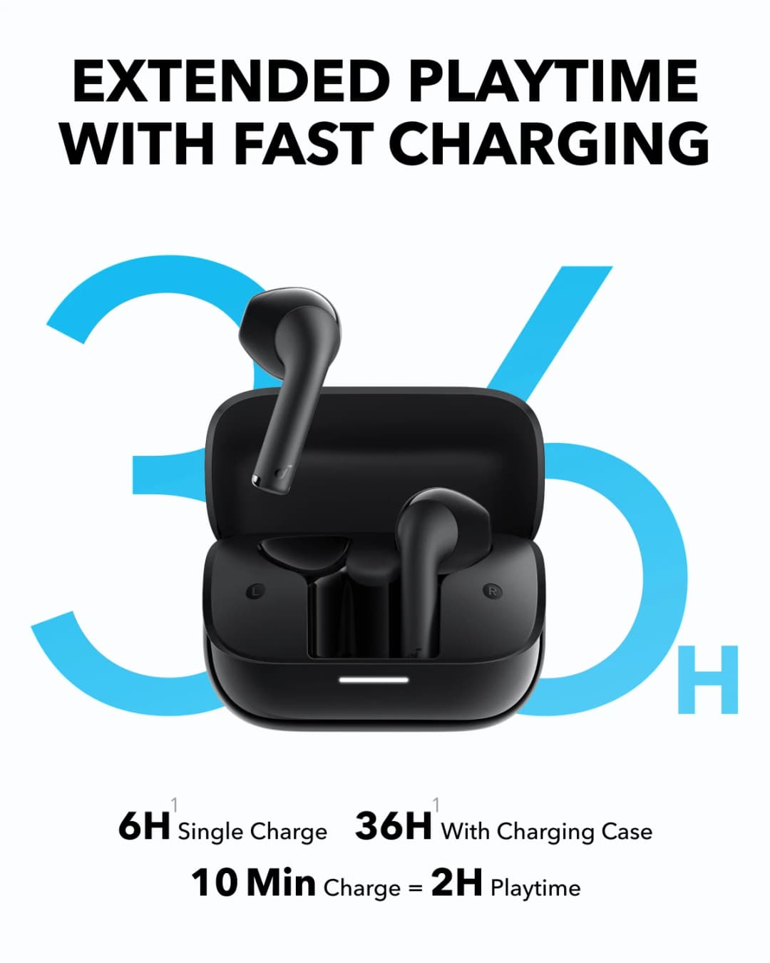 Soundcore K20i by Anker Semi-in-Ear Earbuds Earphone Bluetooth 36H Wireless Bluetooth Headphones Wireless Bluetooth Earphones - 3