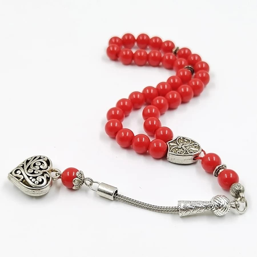 Tasbih Red stone 33 45 66 99 prayer beads misbaha Women jewelry muslim bracelet arabic islamic accessoires - 4