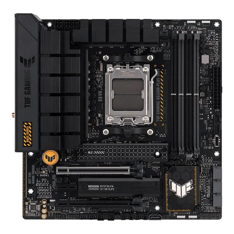 ASUS TUF GAMING B650M PLUS WIFI AMD B650 مقبس جديد AM5 لوحة أم mATX 24.4×24.4 سم DDR5 PCI-E 4.0 128 جيجابايت - 6
