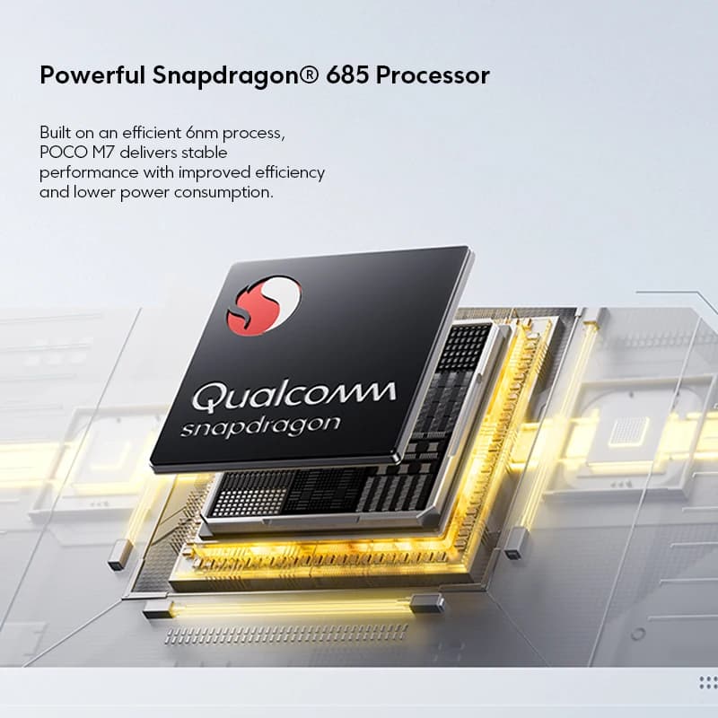 【عرض عالمي】 هاتف POCO M7 نسخة عالمية سناب دراجون 685 NFC بطارية 7000 مللي أمبير 6.9 بوصة شاشة FHD+ كاميرا مزدوجة 50 ميجابكسل AI - 3