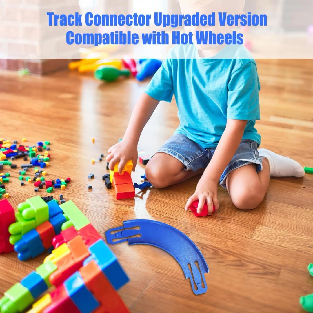 موصلات مسار سيارات لعبة الأطفال بطول 20 سم، منحنية بزاوية 90 درجة، قطع غيار لملحقات مسار السباق - 2