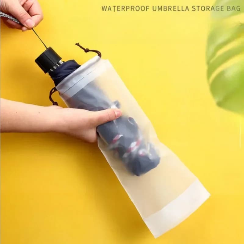 كيس بلاستيك شفاف لتخزين المظلات ، مقاوم للماء ، قابل لإعادة الاستخدام ، محمول ، السفر ، الرباط ، منظم المنزل - 2