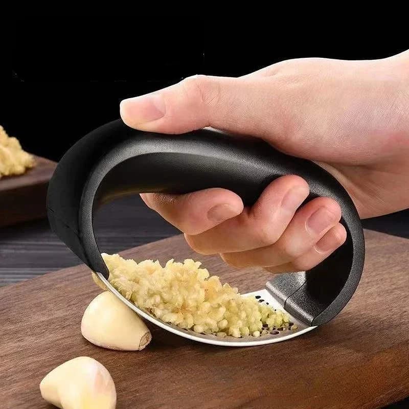 مكبس ثوم يدوي من الفولاذ المقاوم للصدأ أداة تقطيع الثوم أدوات الفواكه والخضروات إكسسوارات مطبخ