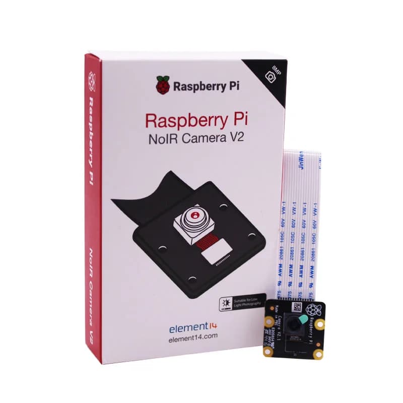وحدة كاميرا Raspberry Pi الرسمية الإصدار V2 (إصدار RS/E14) - 8 ميجابكسل سوني IMX219 متوافقة مع Pi 4B/3B+/3B مع كابل CSI - 6