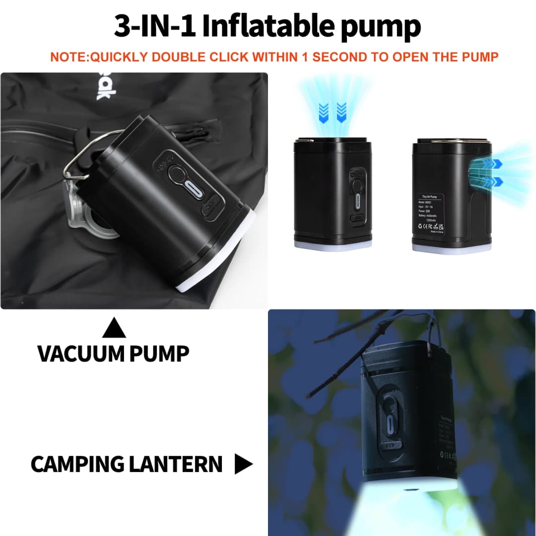 Vacuum Bags for Travel Luggage with Pump (DOUBLE CLICK TO START）,Reusable Space Saver Waterproof Compression Bags for Suitcase - 6