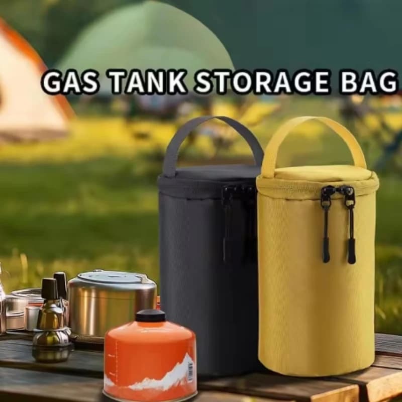 حقيبة تخزين أسطوانية لمحطات الغاز الخارجية مصباح غاز تخييم محمول مضاد للصدمات