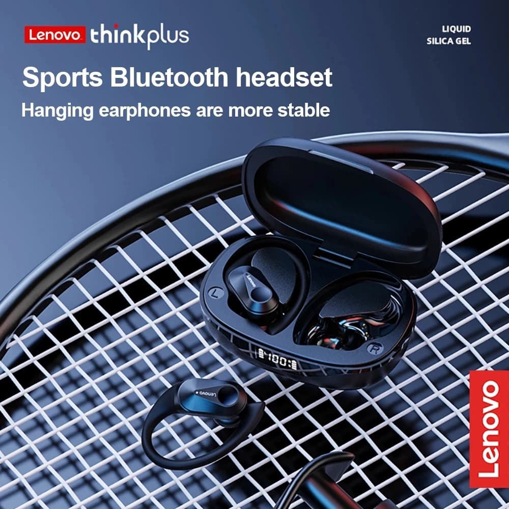 Lenovo LP75 Sports Wireless Earphones with Mics,Button Control, LED Power Display,Hifi Stereo Sound Bluetooth 5.3 TWS Headphones - 2