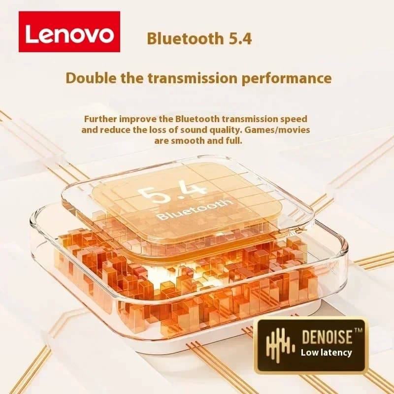 Lenovo Earbuds True Wireless Earphone Noise Cancelling Bluetooth Headset HD Music Headphone in-Ear Handsfree with Mic - 4