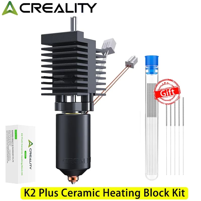 Creality K2 Plus Ceramic Hotend Kit,K2 Plus Quick-swap Nozzle All-Metal Quick-Change Nozzle & 300°C Heating Block Upgrade Parts