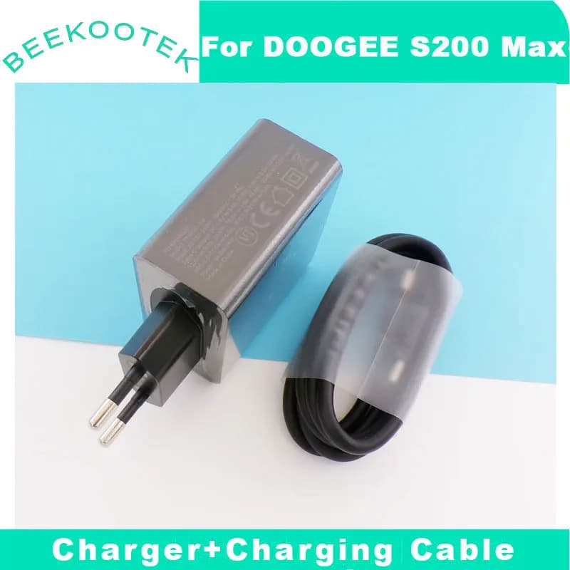New Original DOOGEE S200 Max Charger Official Quick Charging USB Cable Data Line Charger Adapter For DOOGEE S200 Max Smart Phone