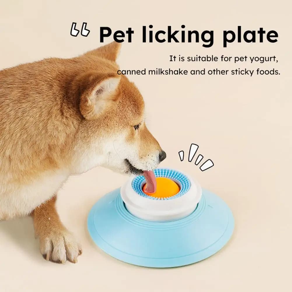 Dog Lick Ball Toy Slow Feeder for Dog Cat Liquid Food Calming Enrichment Toy for Bathing Grooming Anxiety Relief Lick Mat - 2