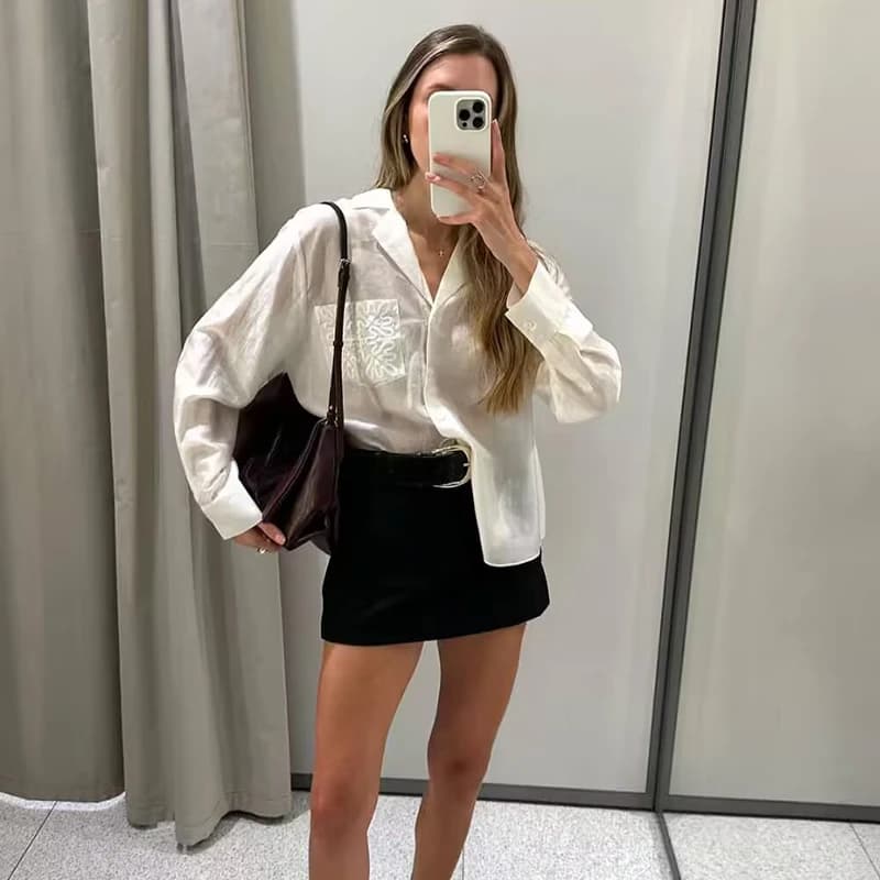 2026 New Women's Spring Shirts Fashion Loose Elegant Office Shirts Chic Street Comfort Youth Travel Holiday Shirt Tops - 3
