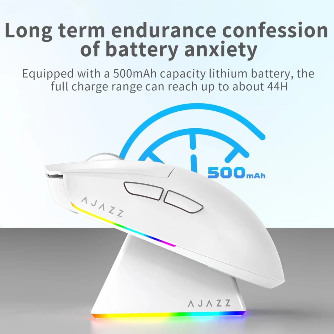 AJAZZ AJ139 V2 MC Wireless Gaming Mouse PAW3311 12000DPI 66g Lightweight 3-Mode RGB Magnetic Charging Macro for PC Laptop Gamer - 5