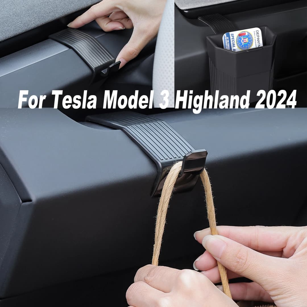 حامل خطاف لوحة القيادة لسيارة Tesla Model Y Juniper Model 3 Highland حامل هاتف إكسسوارات لوحة أجهزة القياس من ABS 2025