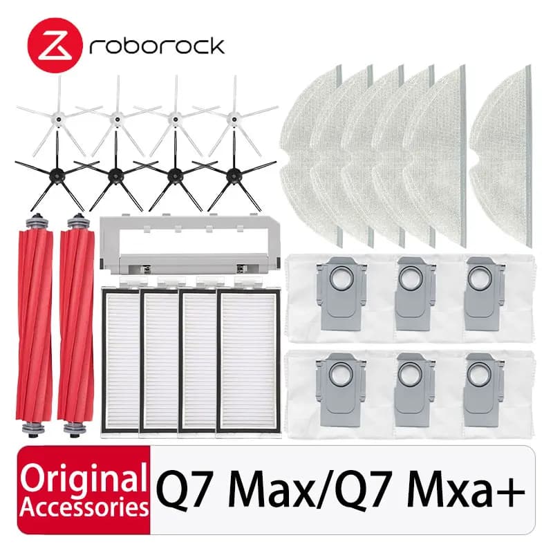 Roborock Q7 Max / Q7 Max+ / Q7 Plus / T8 Hepa Filter Robot Vacuum Cleaner Spare Parts Main Side Brush Mop Cloth Dust Bag