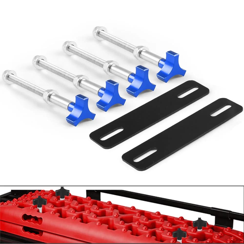 Off road roof luggage rack, roof frame, side border defense skateboard, anti trap plate, escape plate, fixing bracket kit - 6
