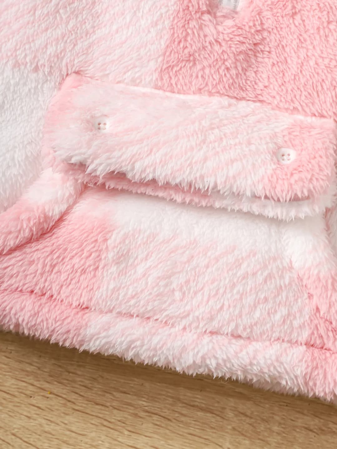 Little Girl Long Sleeved Hooded Sweater Cute Pink Plaid Jacket Plush Plush Thickened Fashion Clothes for Children Girl 2-8 Years - 3