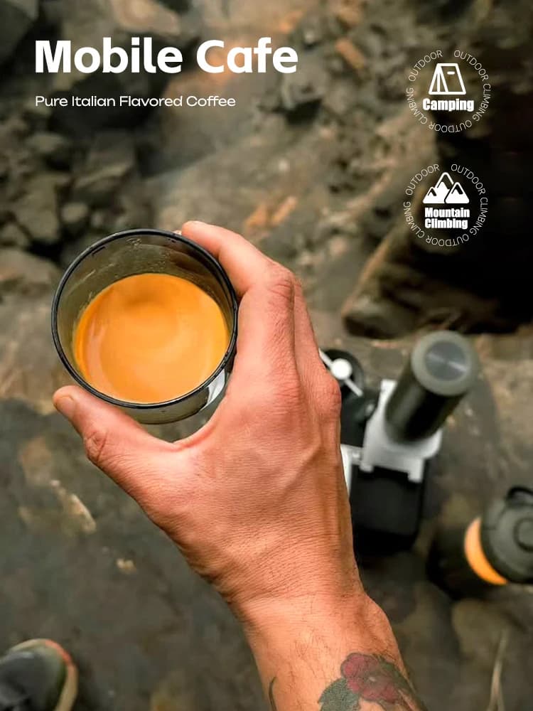 آلة إسبريسو محمولة HiBREW H4C 3 في 1 صانعة قهوة للسفر ببطارية ليثيوم 7500mAh تسخين ذاتي لكبسولات Ns DG والقهوة المطحونة - 3