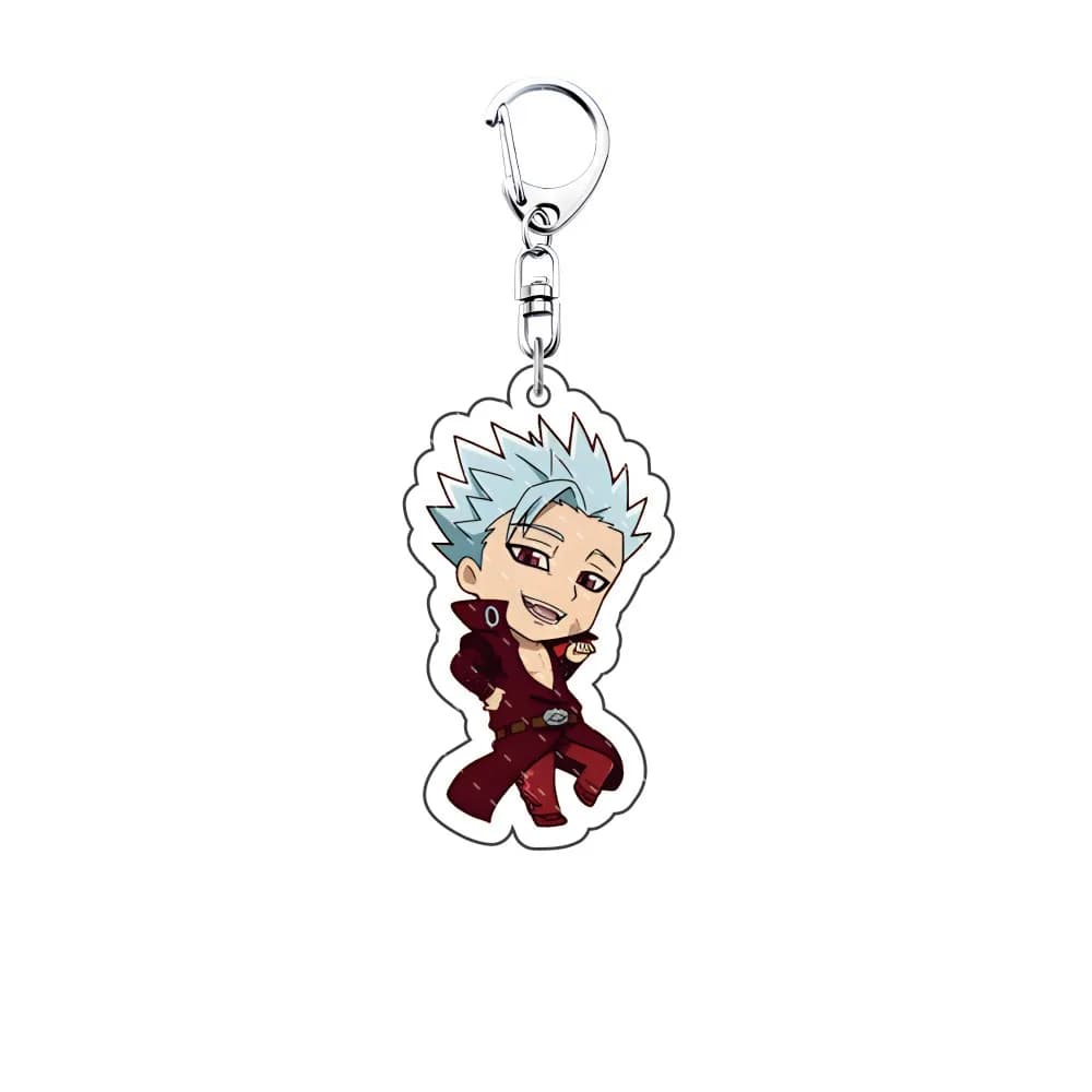 Anime Seven Deadly Sins 6cm Acrylic Cartoon  Pendant Keychains Holder Car Key Chain Key Ring Phone Bag Hanging Gifts Accessories - 5