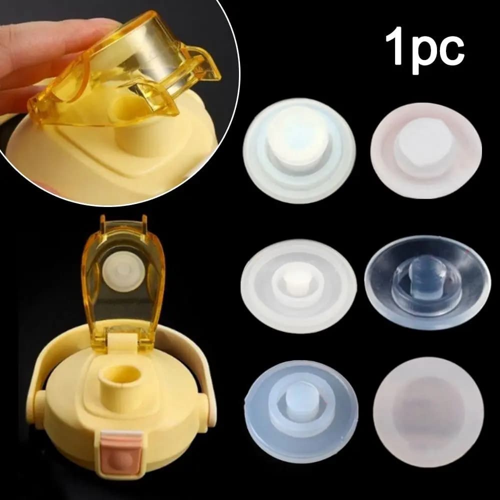 Universal Bottle Lid Plug Replacement Cup Lid Anti-leakage Stopper Non Spill Plug Silicone Water Bottle Accessory