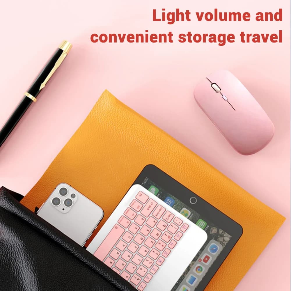 Mini Wireless Keyboard Bluetooth Keyboard For ipad Phone Tablet Portable Bluetooth Keyboard and Mouse For Samsung Xiaomi Android - 5