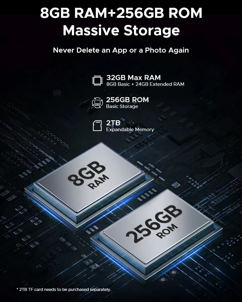 جهاز لوحي DOOGEE Tab E3 Max، نظام أندرويد 15، معالج Gemini AI، مكبرات صوت رباعية، شاشة 14 بوصة بدقة 2.1K، ذاكرة وصول عشوائي 8 جيجابايت، سعة تخزين 256 جيجابايت، بطارية كبيرة 13500 مللي أمبير في الساعة - 3