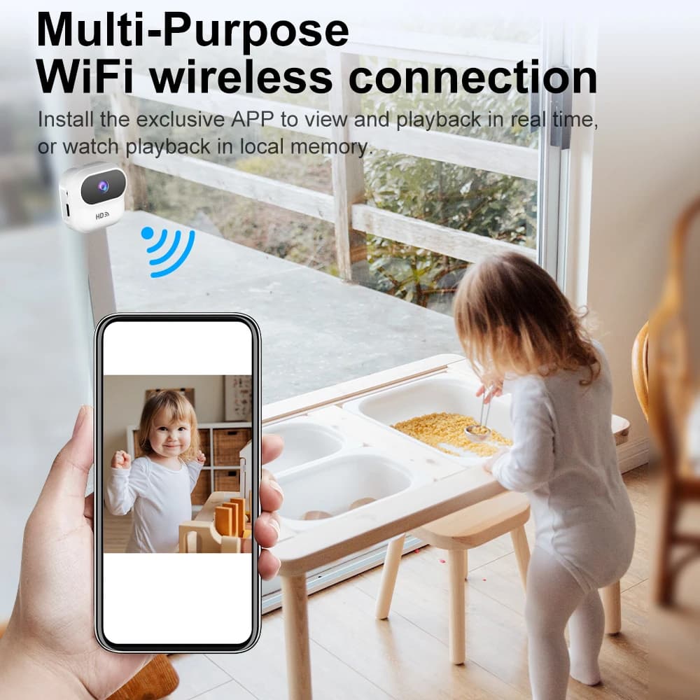 Ourlife A8 Mini Camera HD WiFi Smart Home Security Camera Monitor Camcorders Video Surveillance Camera With Motion Tracking - 5