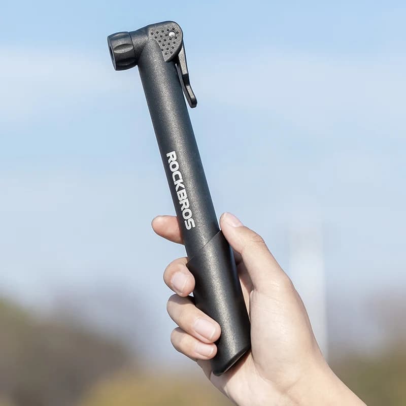 ROCKBROS Bike Pump 80PSI Schrader Presta Valve Bicyle Pump MTB Road Mini Portable Air Inflator nylon Cycling Pump Accessories - 6