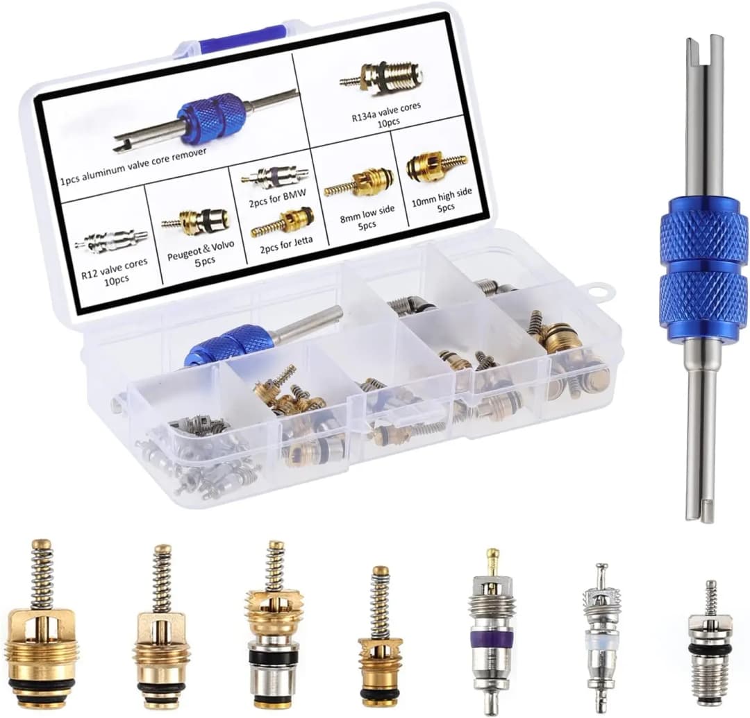 مجموعة إصلاح مكيف السيارة R12 R134a صمامات تبريد الإطارات حلقات O-Ring لأختام ضاغط مكيف الهواء - 4