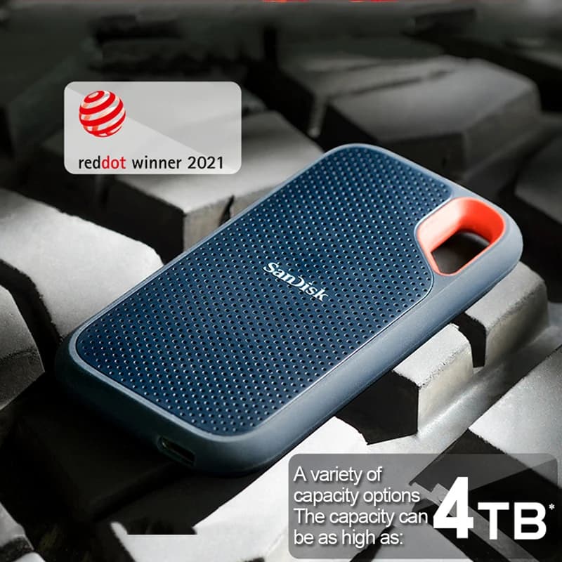 SanDisk E61 Extreme SSD محمول 1 تيرابايت/2 تيرابايت/4 تيرابايت USB 3.2 الجيل 2 قرص صلب خارجي SSD لابتوب/كمبيوتر مكتبي - 3