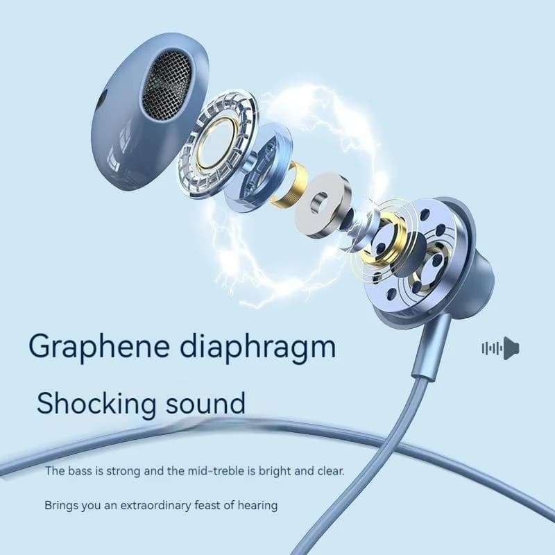 9D Stereo Type C&3.5mm Gaming Headsets Wired Earphones In-ear Headphones HiFi Bass Earphones for Samsung Earbud In Mic Handsfree - 2