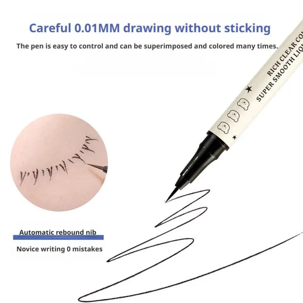 كحل سائل مقاوم للماء، 3 ألوان، تجفيف سريع، مقاوم للتلطخ، للعيون الحساسة - 5