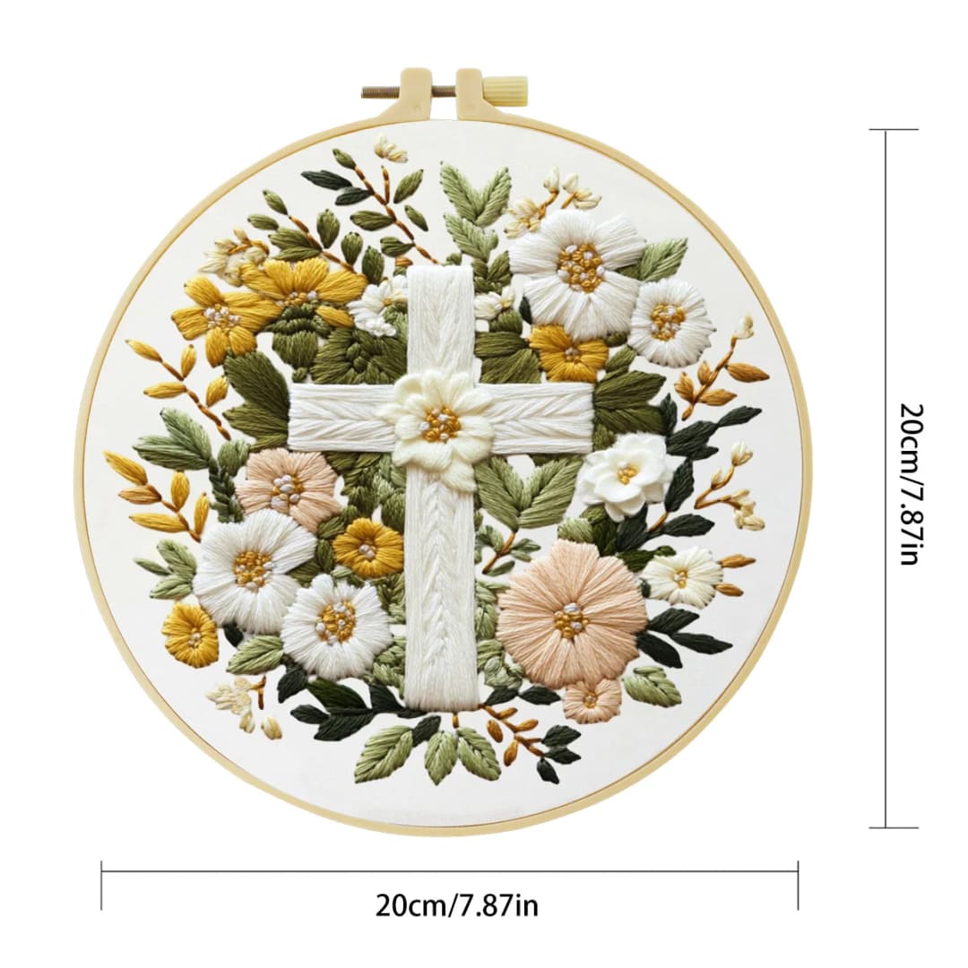 قطعة واحدة 20X20 سم/15X15 سم 7.87/6.3 بوصة عدة تطريز للمبتدئين عدة يدوية عدة تطريز يدوي فنون الإبرة - 5