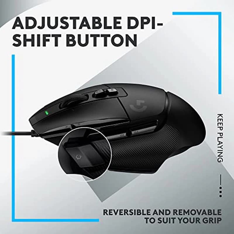 فأرة الألعاب السلكية Logitech G502 X بتقنية LIGHTFORCE الهجينة، مفاتيح بصرية-ميكانيكية، مستشعر Hero 25K، متوافقة مع PC وmacOS/Windows - 3