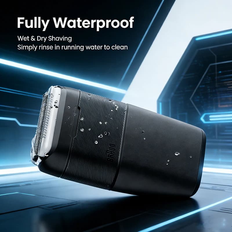 Braun M1012 Electric Shaver Dual Shaving Wet Dry Trimmer Rechargeable Waterproof Portable Shaver Gift For Lover And Husband - 6