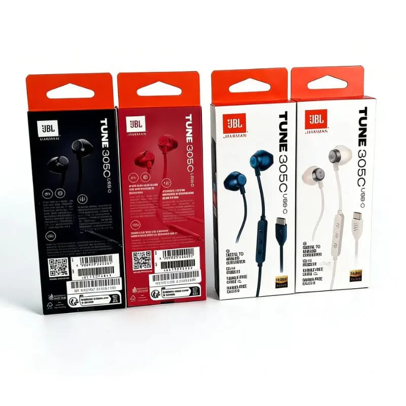JBL TUNE305C Type C Wired Earphones Semi In-ear Headphones Plug And Play HiFi Stereo Earbuds For Android Smartphones - 3