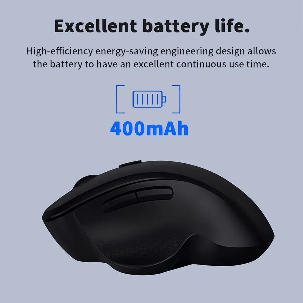 Dual-Mode Bluetooth 5.2 Mouse 2.4G Wireless Mouse  6 Keys Rechargeable Gaming Mouse 1600DPI Optical Mouse For PC Laptop Tablet - 2
