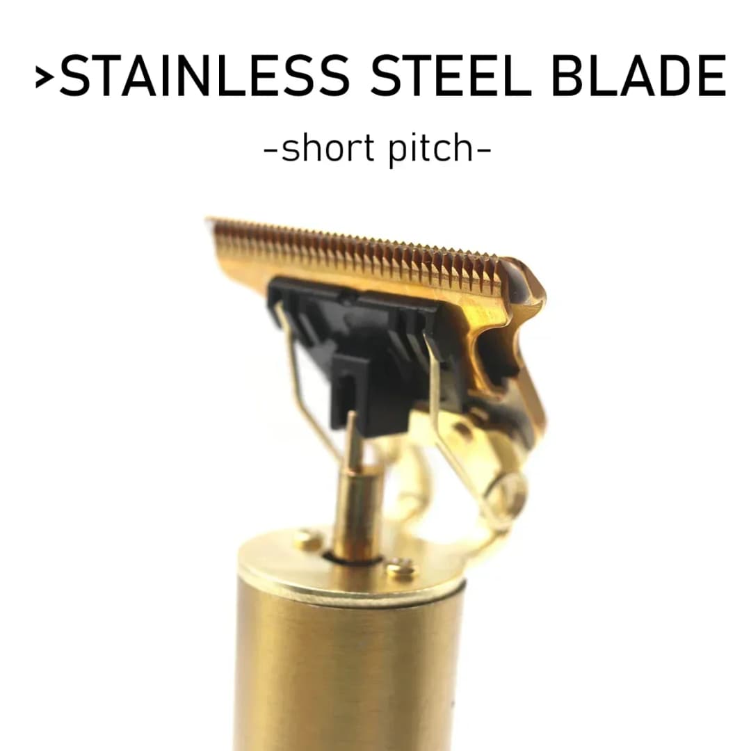 ماكينة تشذيب شعر T9 احترافية بجسم معدني، ماكينة تشذيب اللحية للرجال، شفرة من الفولاذ المقاوم للصدأ، ماكينة قص شعر - 5