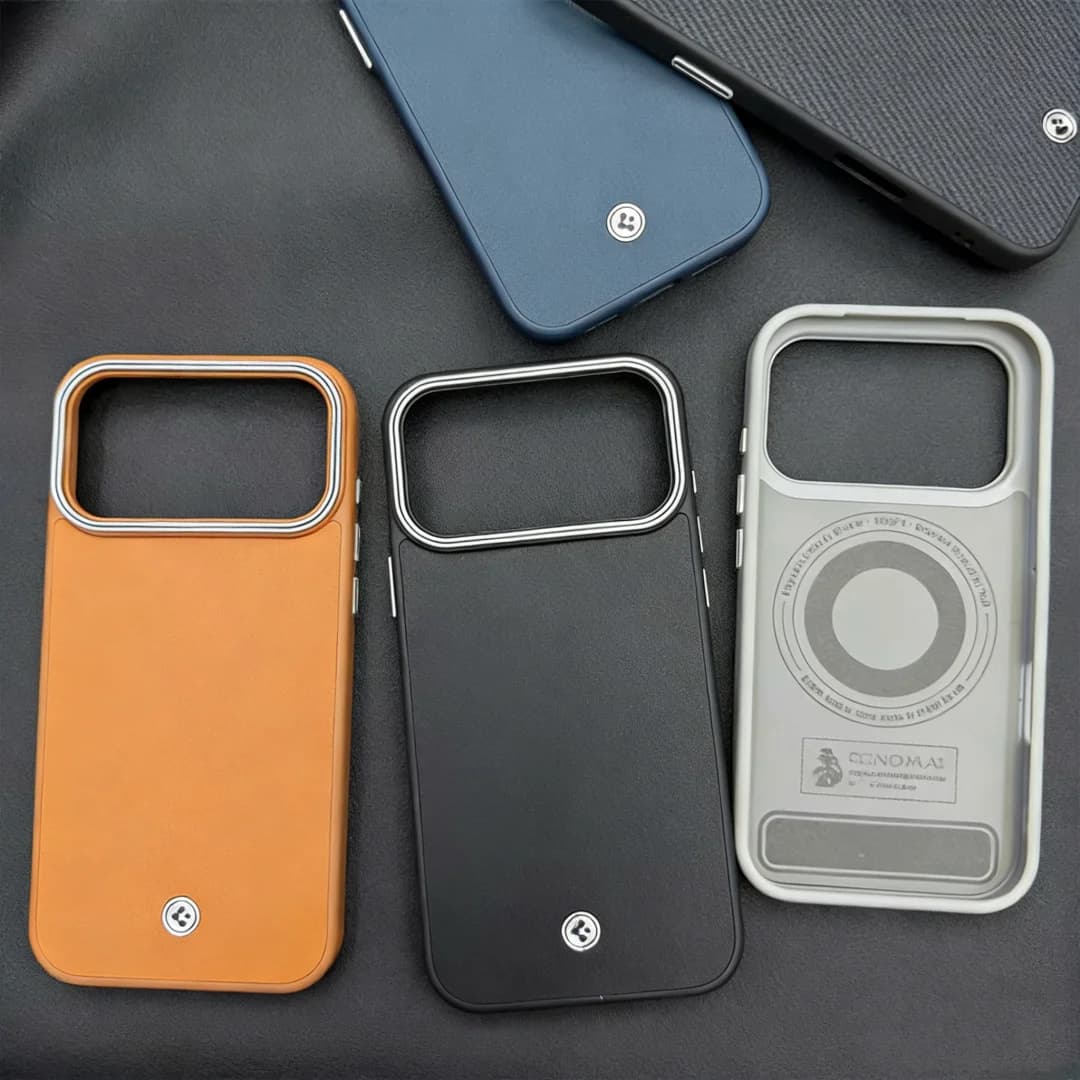Spigen Enzo Leather MagFit For Magsafe Case for iPhone 17 Air 16 15 14 13 Pro Max Carbon Fiber Magnetic Shockproof Matte Cover - 5