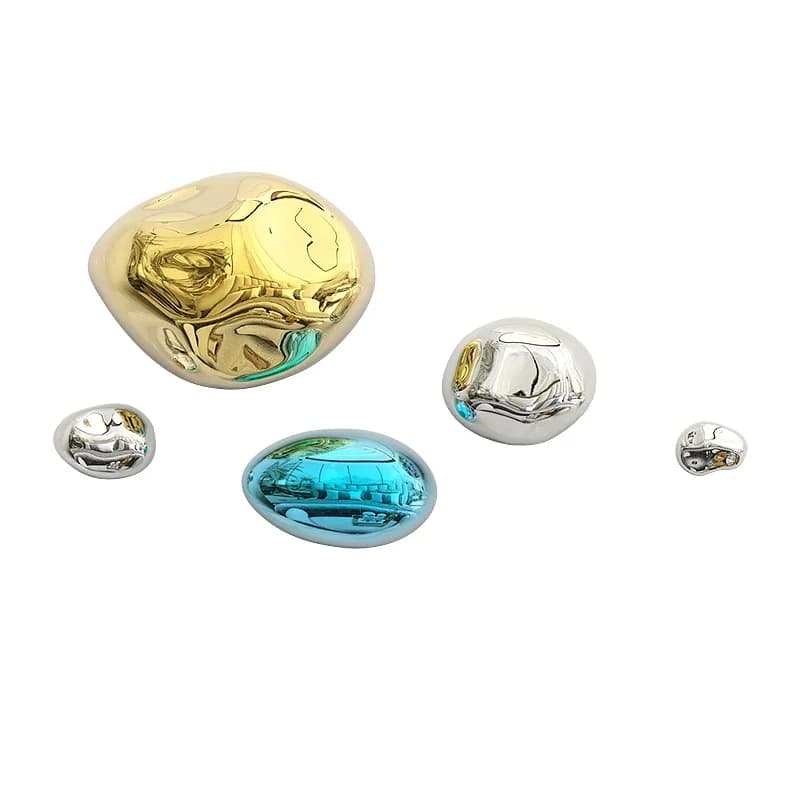 Creative Galvanized Silver Green Stone Wall Decoration Abstract Shaped Stone Wall Decoration Room Layout Bedroom Art Accessories - 5