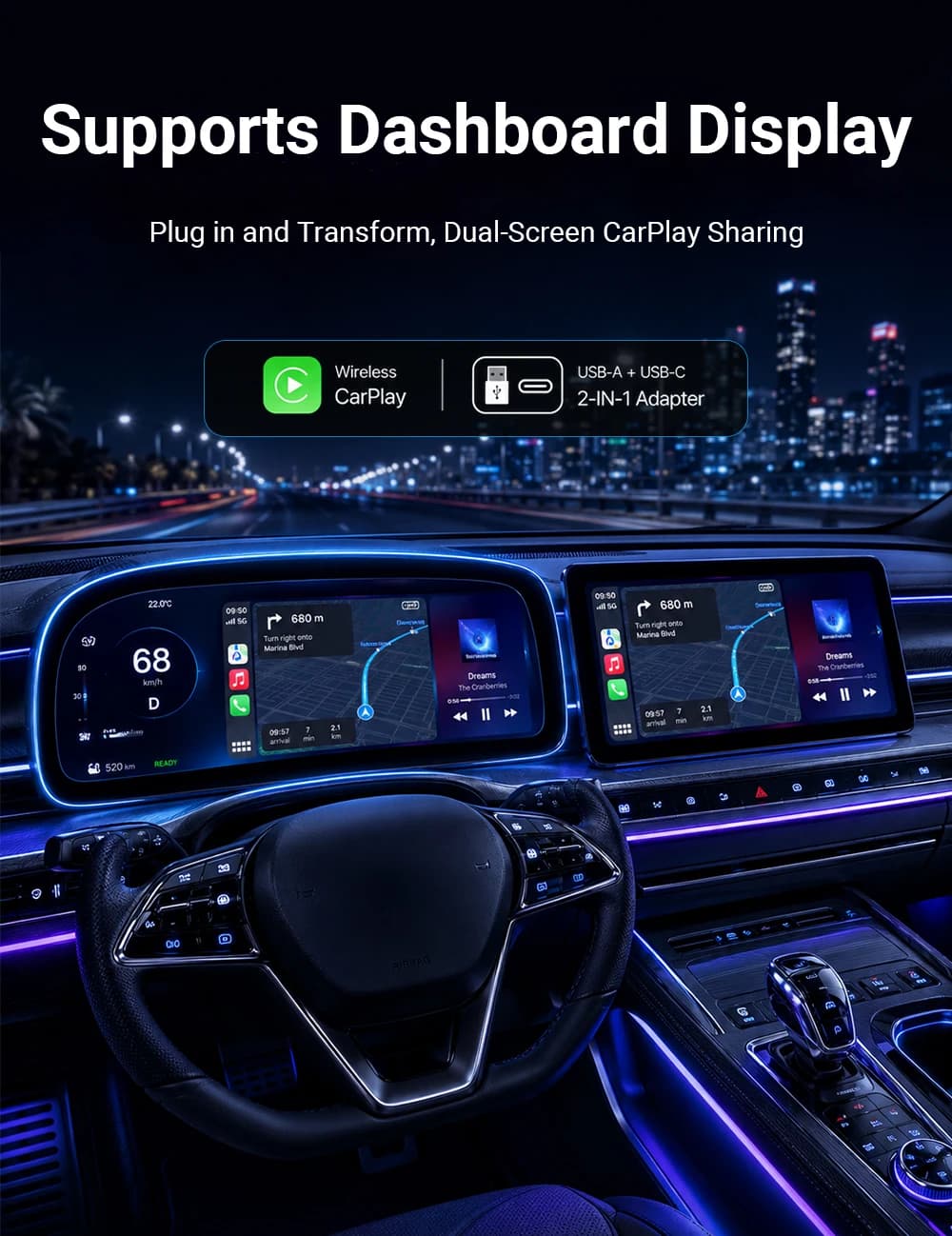 2026 New Smart Wireless CarPlay Android Auto Adapter Hassle-Free Plug&Play Stable BT WiFi Connect OTA Updates For Toyota Audi VW - 6